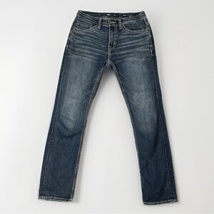 BKE Jeans 30x30 Blue Alec Boot Cut Buckle Blue Denim Jeans Pants ABP5175